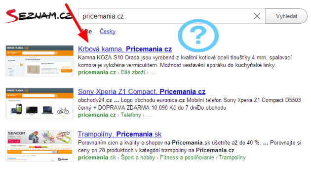 Pricemania.cz na Seznam.cz